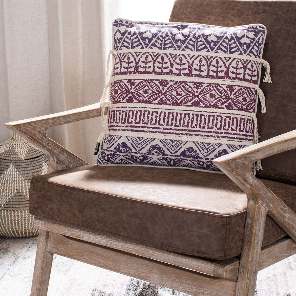 Safavieh Mela Pillow - Purple/Beige