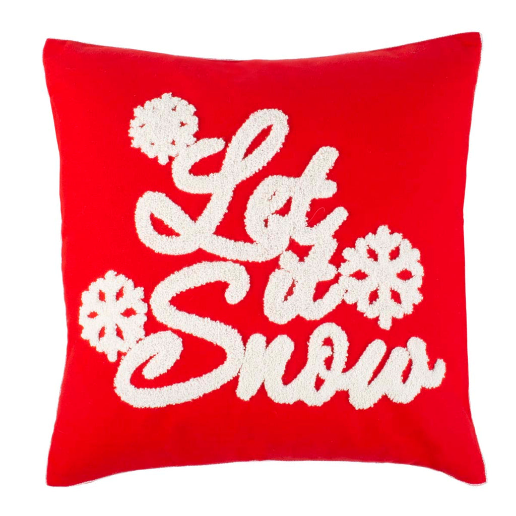 Safavieh Let It Snow Pillow - Red/White