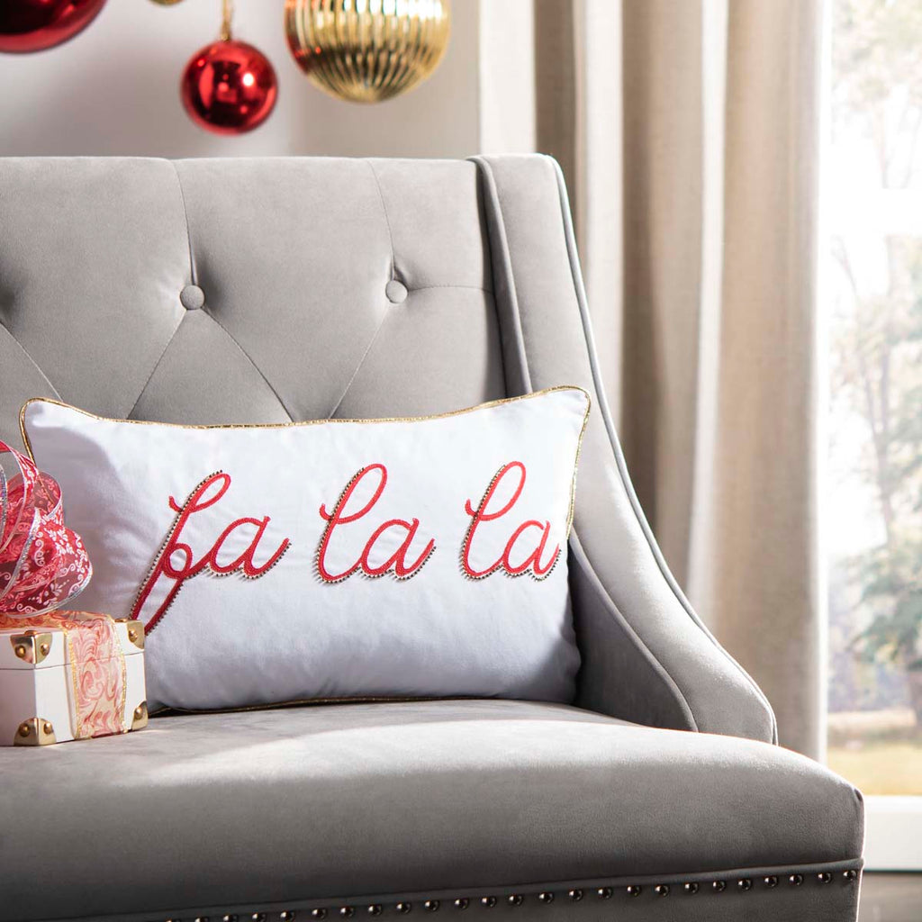 Safavieh Fa La La Pillow - Ivory/Red