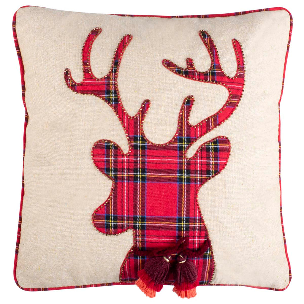 Safavieh Blitz Pillow - Beige/Red