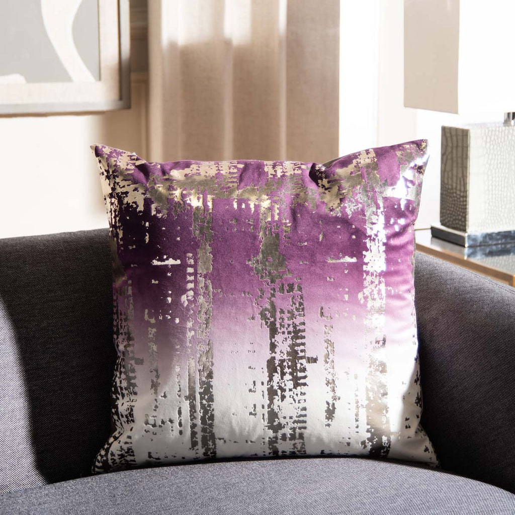 Safavieh Rensia Pillow - Purple/Silver