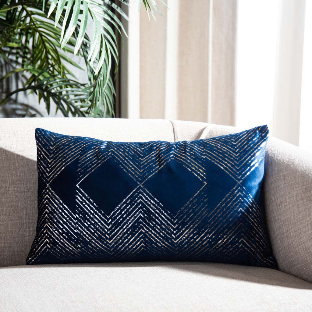 Safavieh Sarla Pillow - Navy/Grey