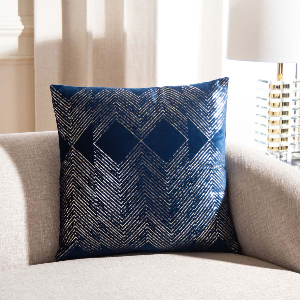 Safavieh Sarla Pillow - Navy/Grey