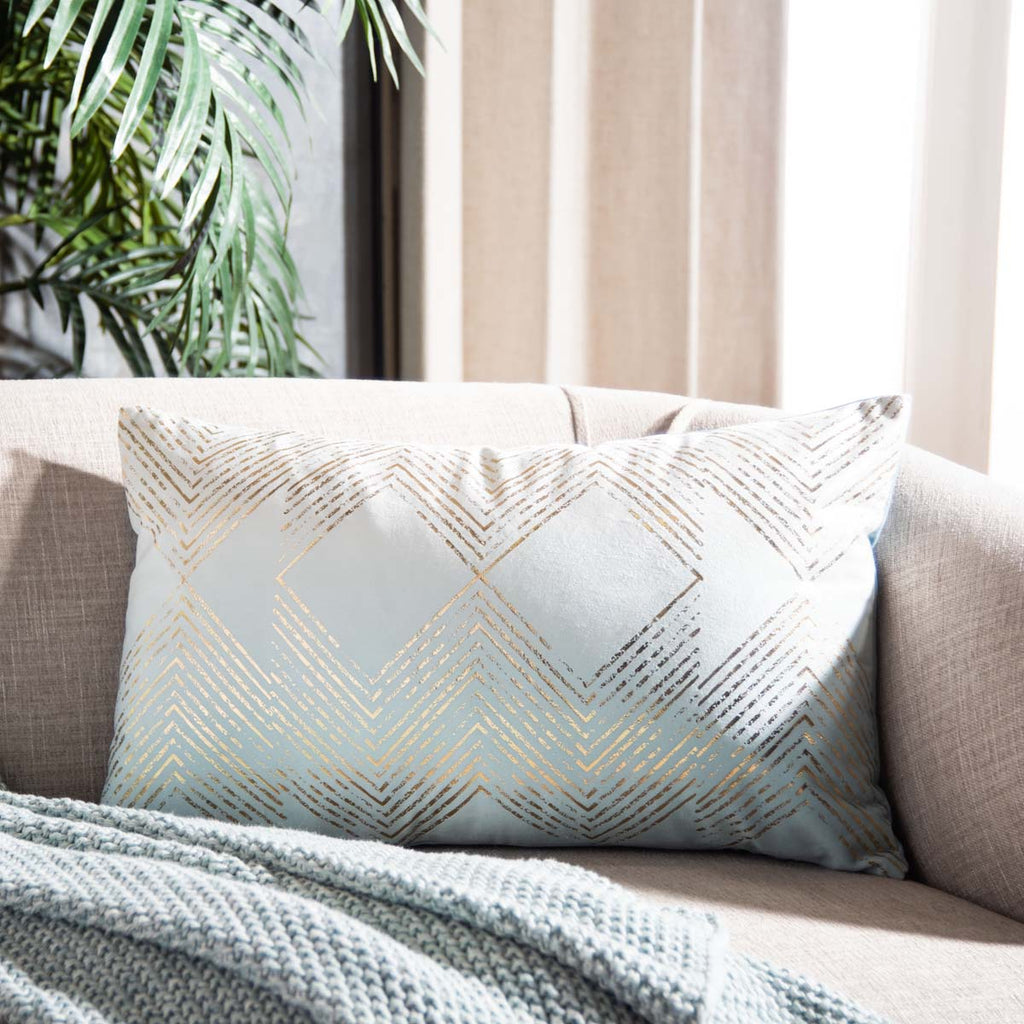 Safavieh Sarla Pillow - Seafoam/Gold