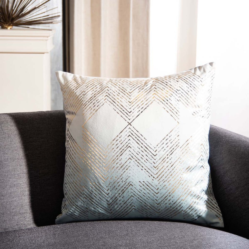 Safavieh Sarla Pillow - Seafoam/Gold