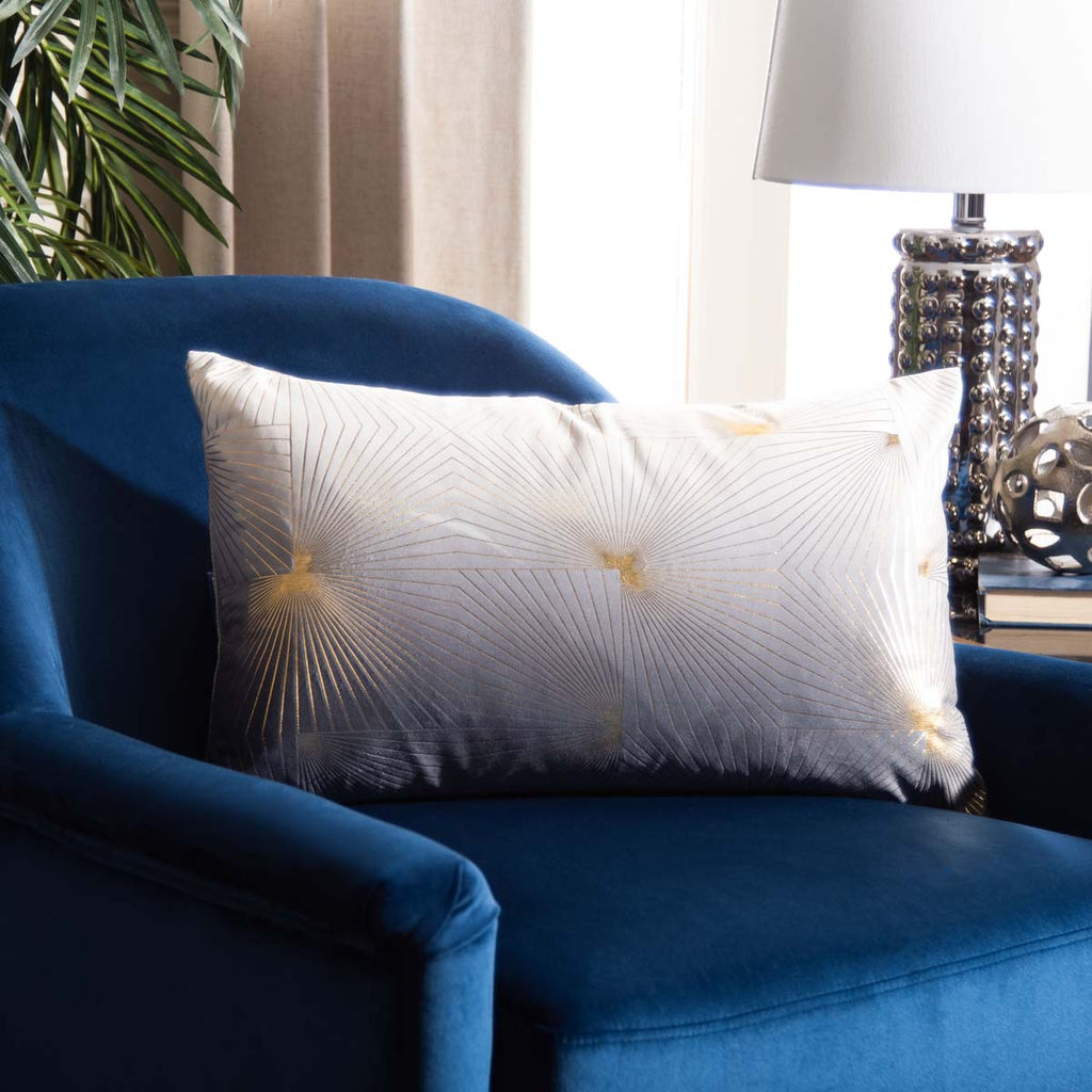 Safavieh Loran Pillow - Grey/Gold