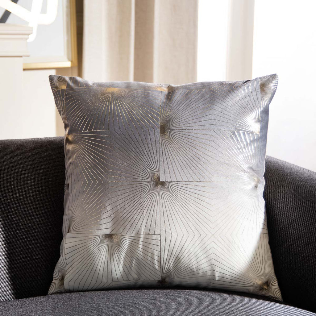 Safavieh Loran Pillow - Grey/Gold