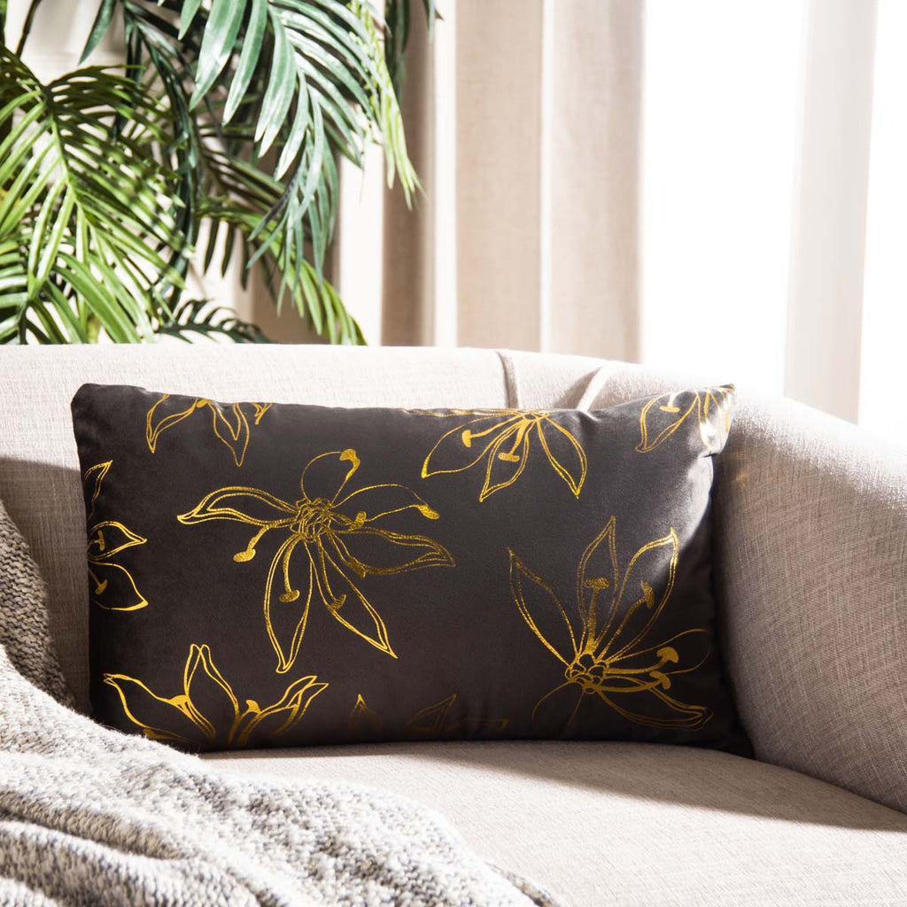 Safavieh Yari Pillow - Grey/Gold