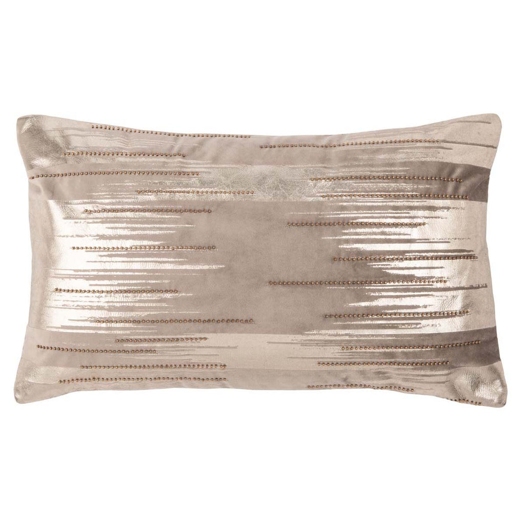 Safavieh Prasla Pillow - Taupe/Gold