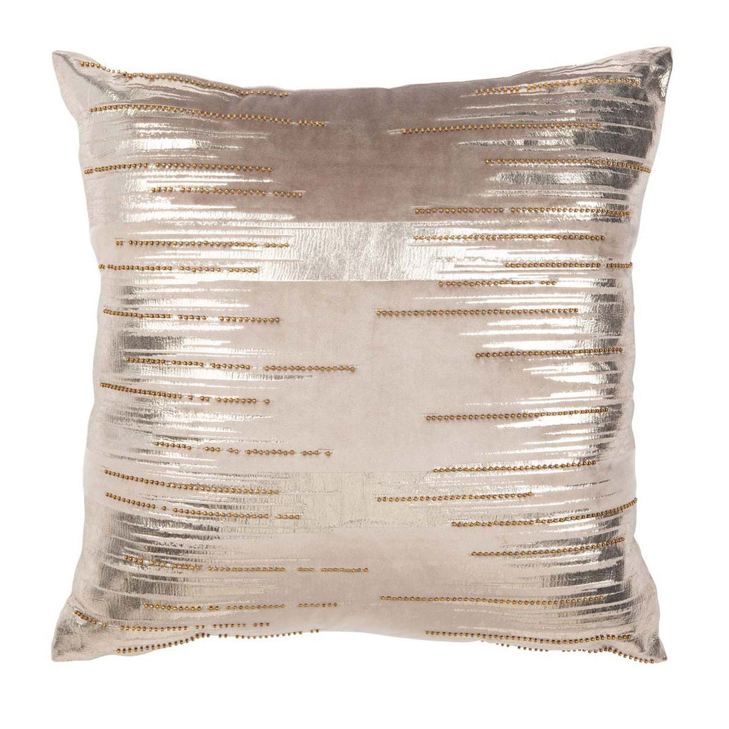 Safavieh Prasla Pillow - Taupe/Gold