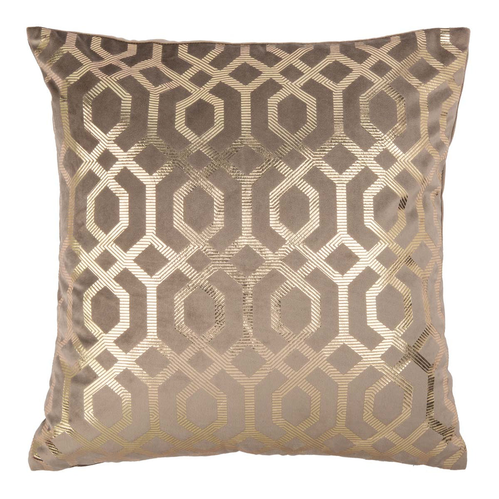 Safavieh Krema Pillow - Taupe/Gold