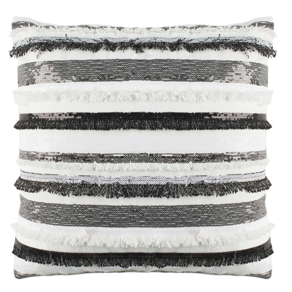 Safavieh Amalia Striped Pillow - Grey/Ivory