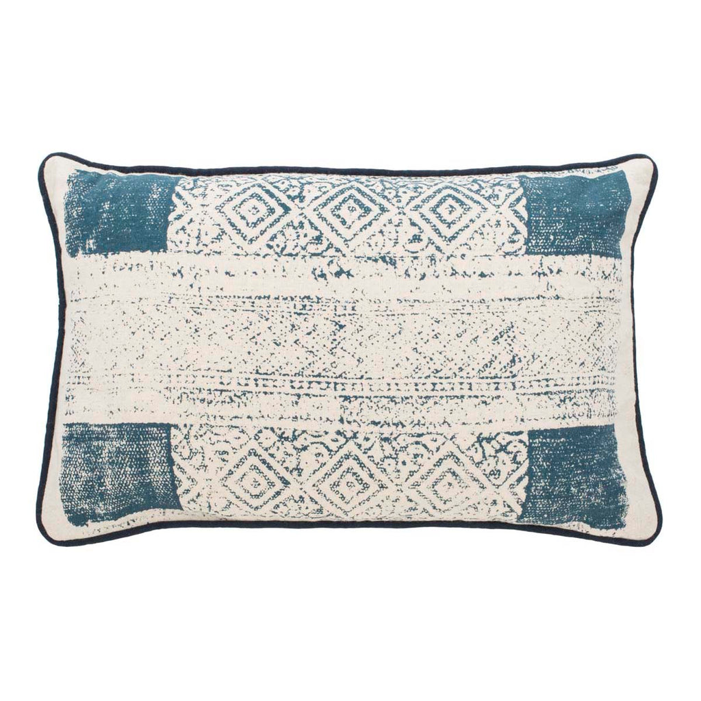 Safavieh Abena Pillow - Blue/Cream