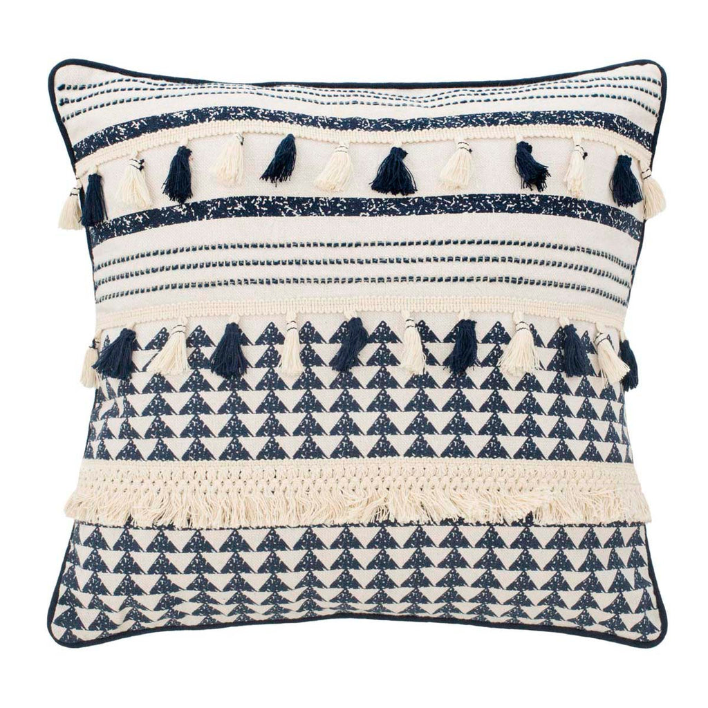 Safavieh Enya Pillow - Cream/Navy