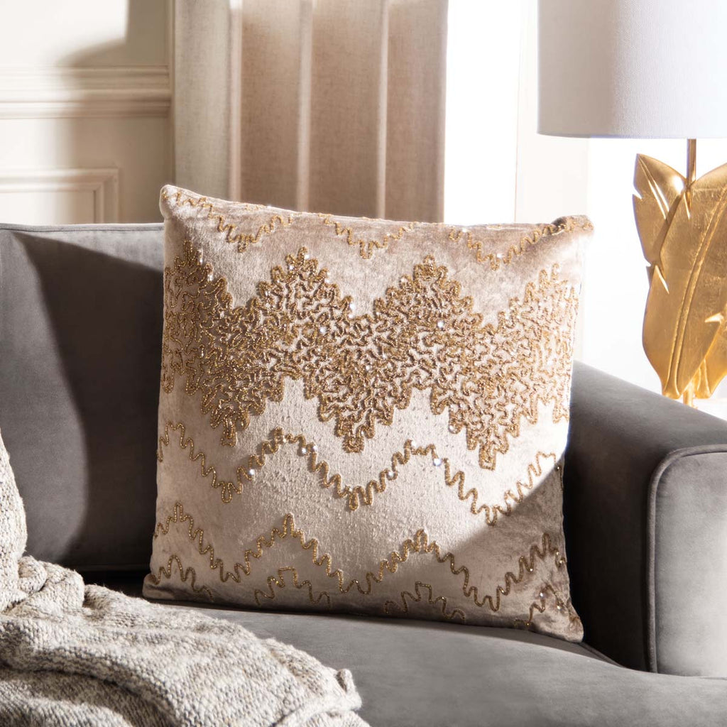 Safavieh Gold Sparkle Pillow - Gold