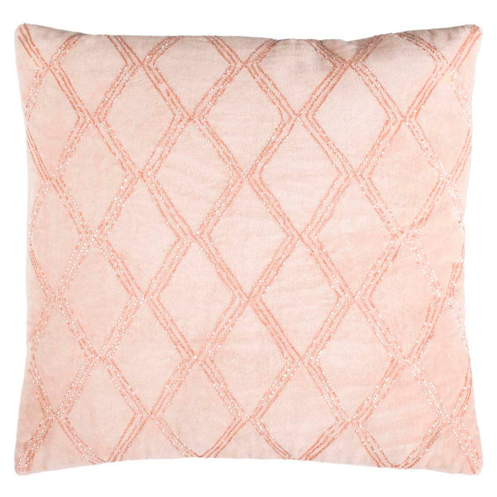 Safavieh Diana Diamond Pillow - Blush