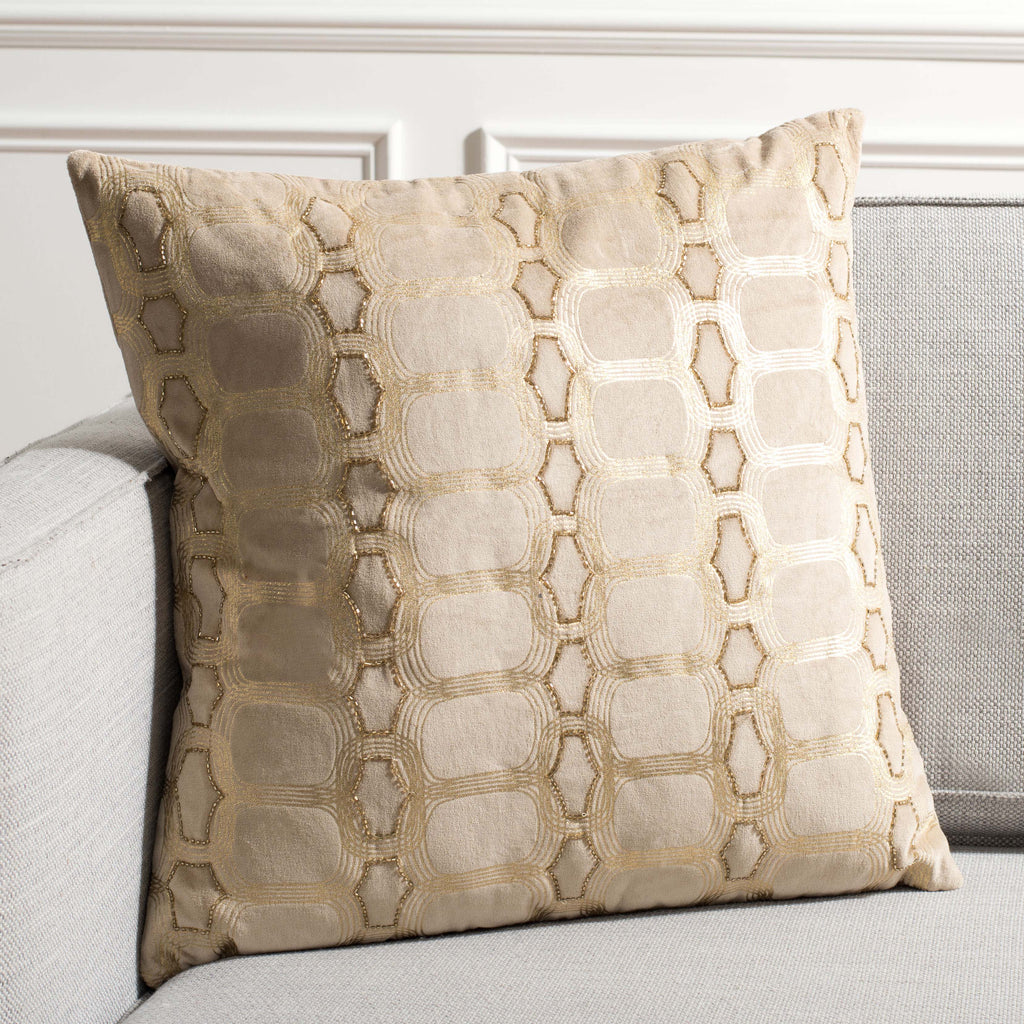 Safavieh Adalie  Pillow - Beige/Gold