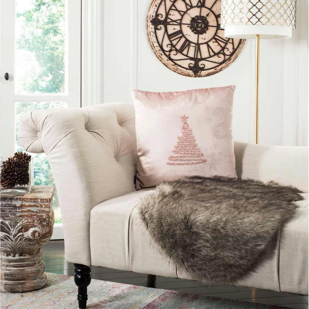 Enchanted Evergreen Pillow | Safavieh - Peach