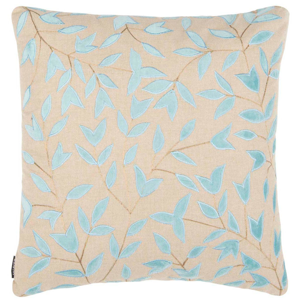 Joslyn Pillow | Safavieh - Beige/Blue