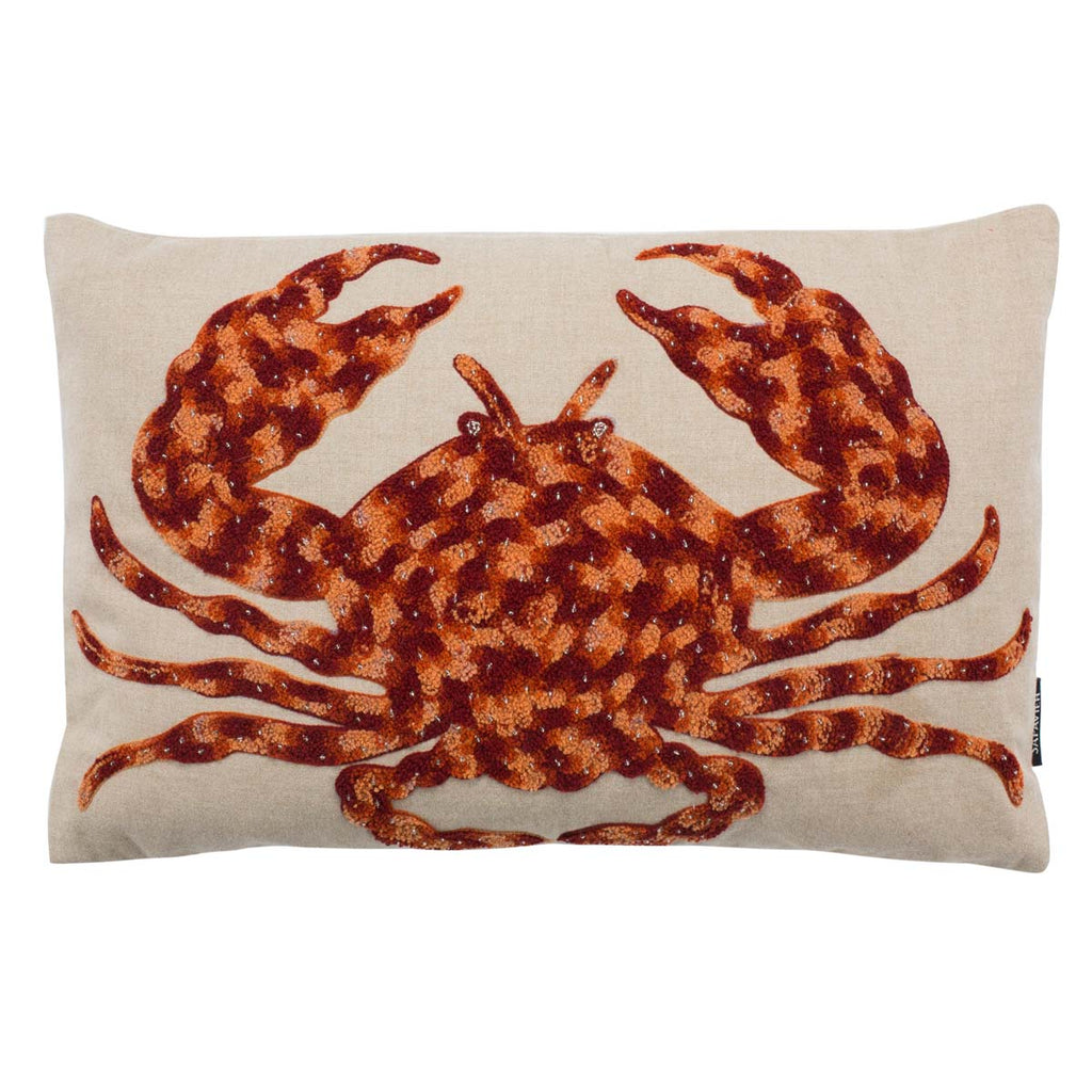 Safavieh Lilia Pillow - Beige/Red/Orange