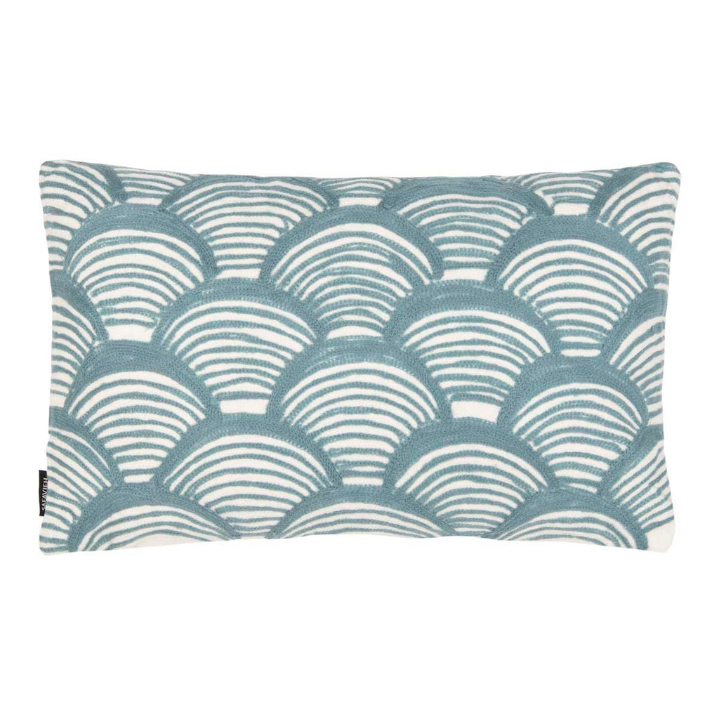 Safavieh Milla Pillow - Beige/Blue