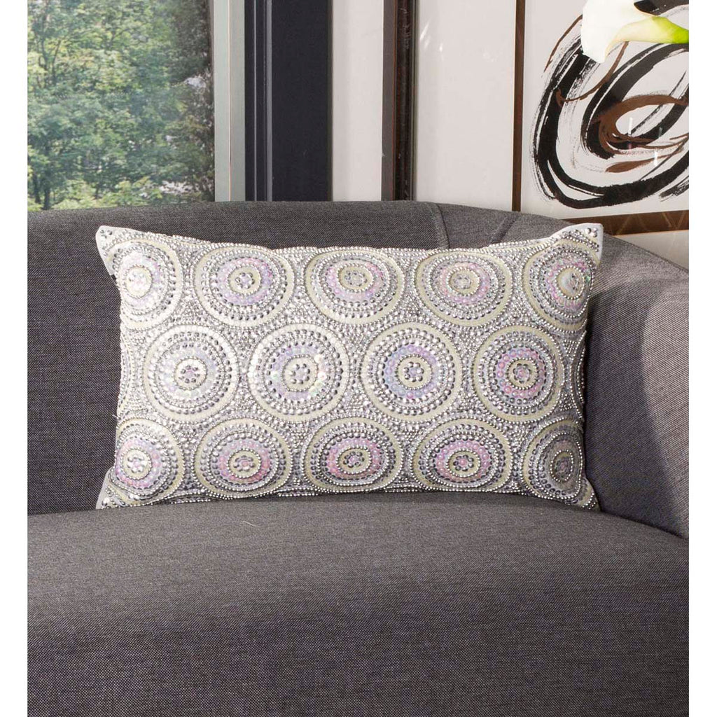 Safavieh Parisa Pillow - Multi/Beaded