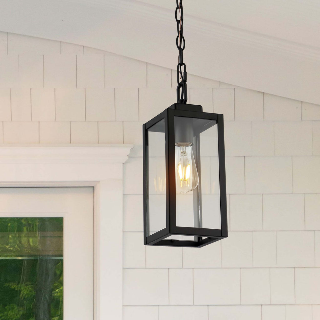 Safavieh Clemens Outdoor Pendant - Matte Black