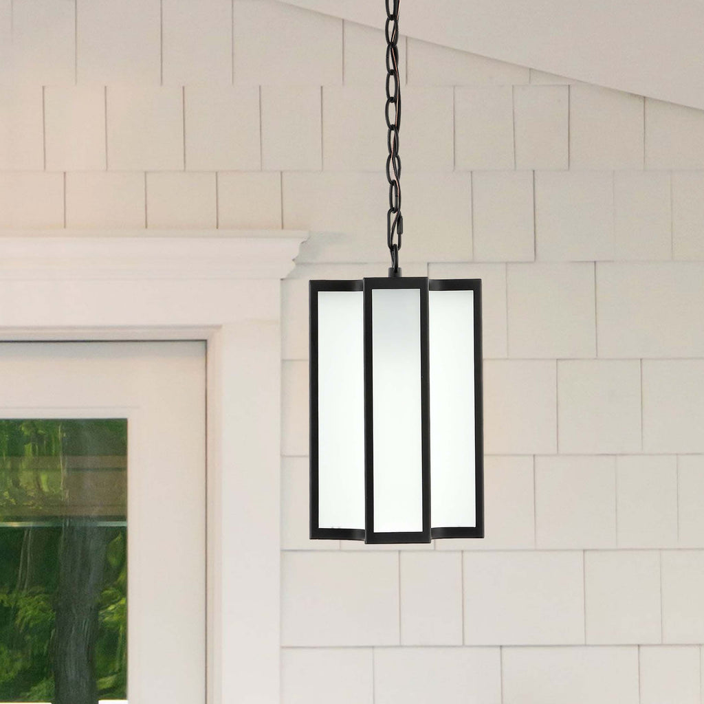 Safavieh Hyla Outdoor Pendant/Black - Black / White