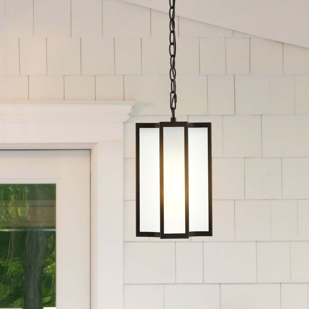 Safavieh Hyla Outdoor Pendant/Black - Black / White