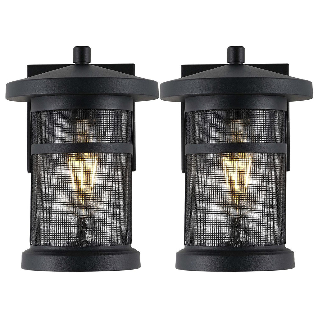 Safavieh Osprey Outdoor Wall Sconce/Black (Set of 2)