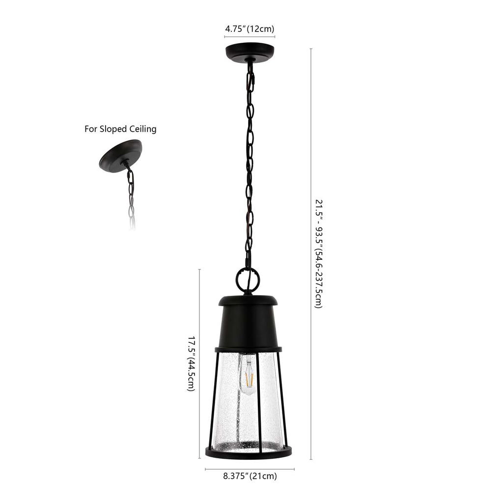 Safavieh Laela Outdoor Pendant/Black - Black