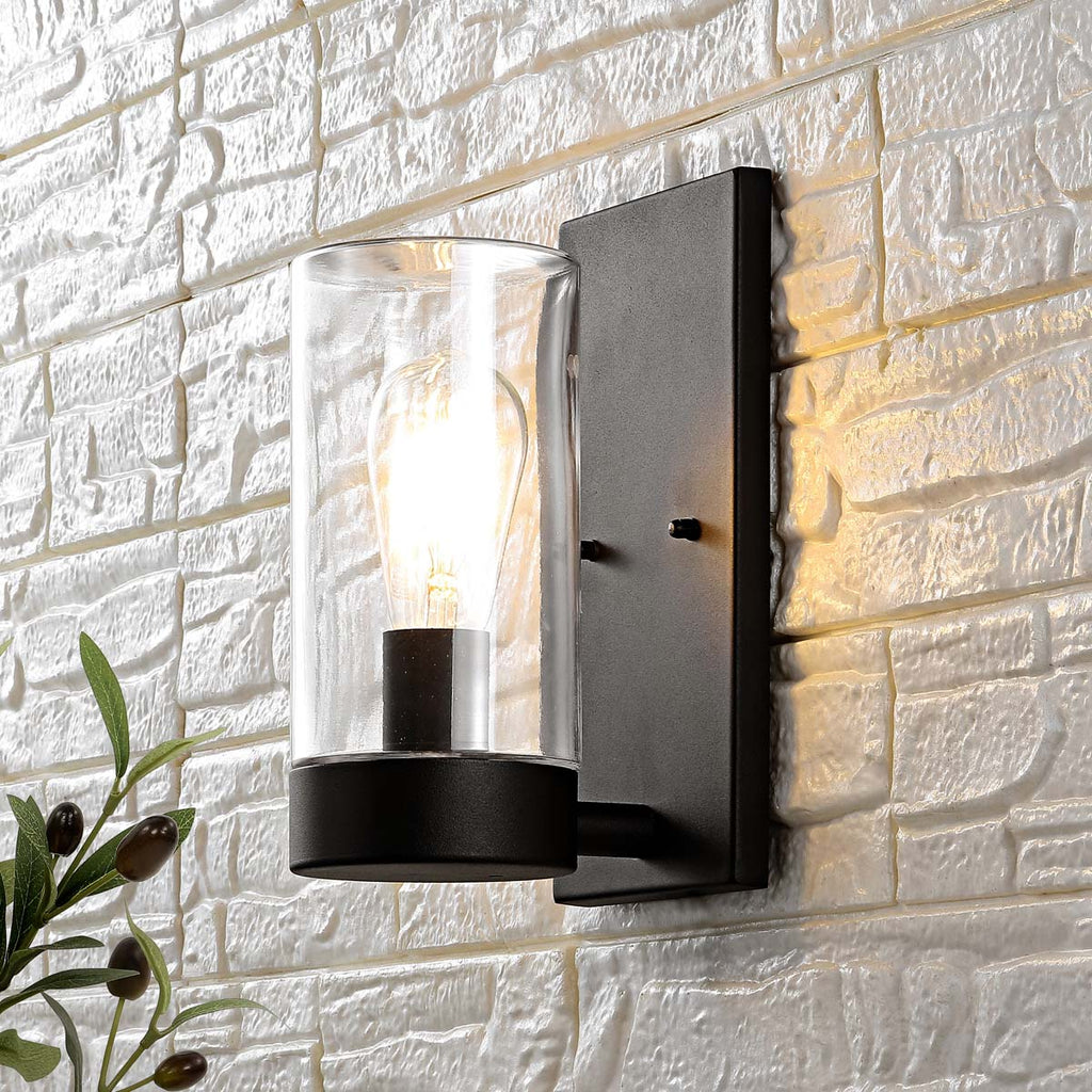 Safavieh Lianne Outdoor Wall Sconce - Black (Set of 2)