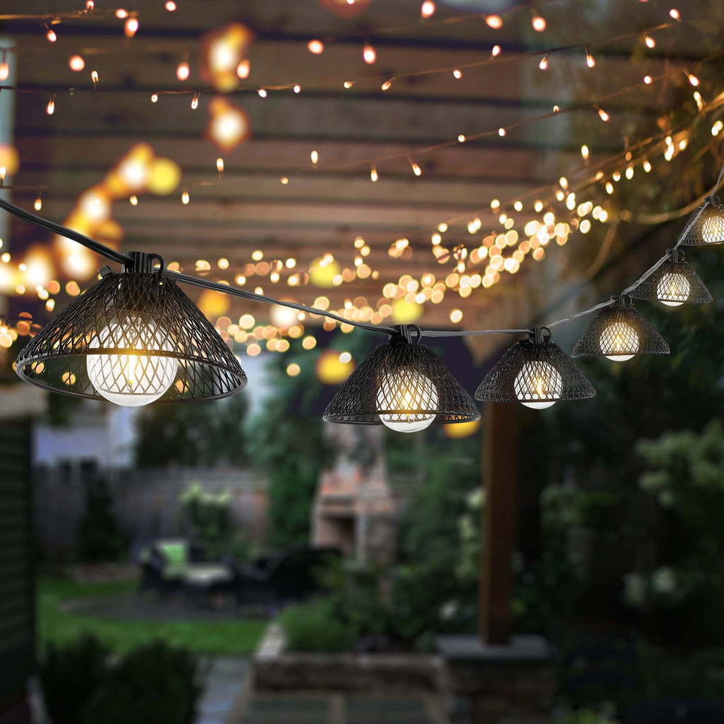 Safavieh Junia LED Outdoor String Lights - Black