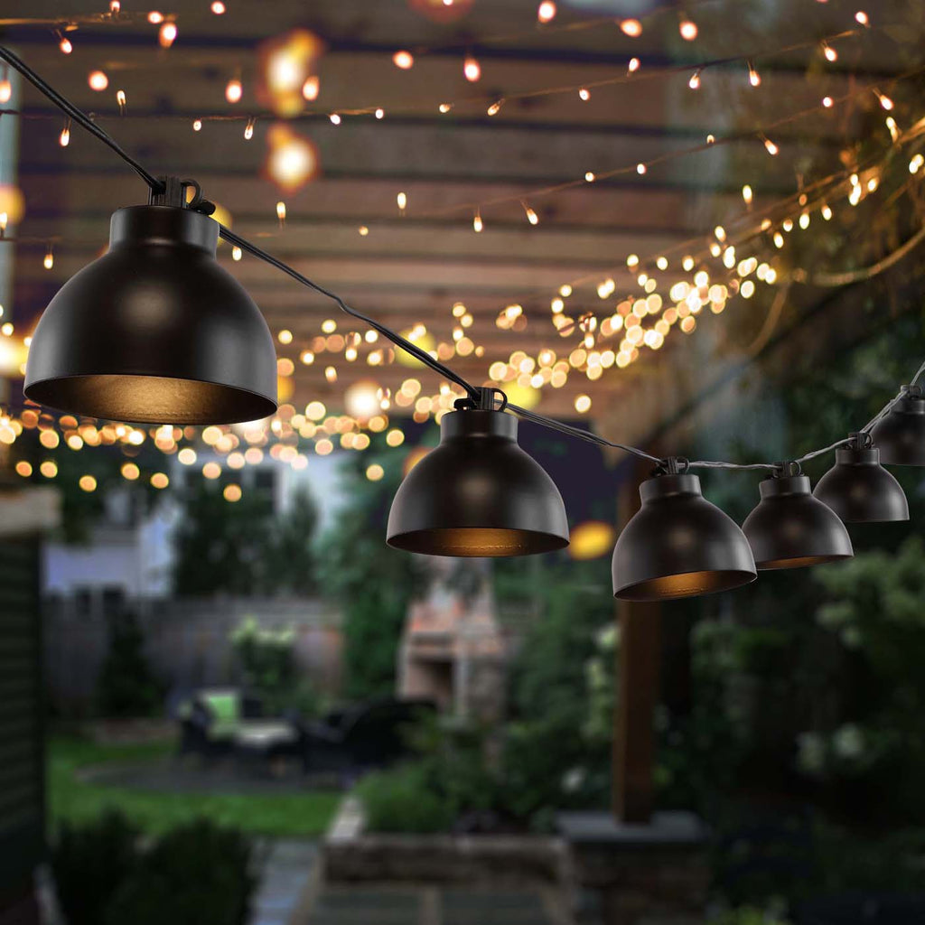 Safavieh Claudie LED Outdoor String Lights - Black
