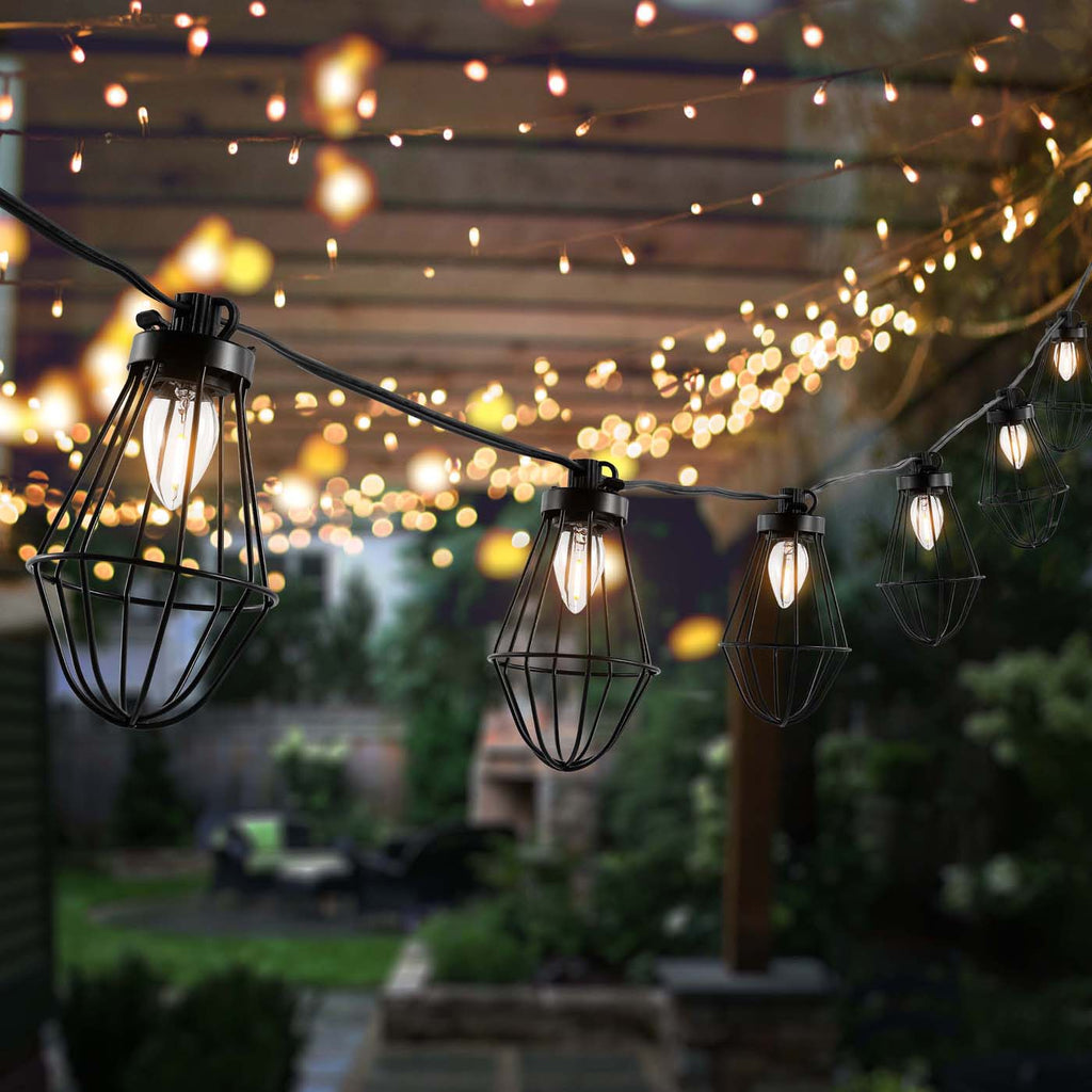 Safavieh Ellina LED Outdoor String Lights - Black