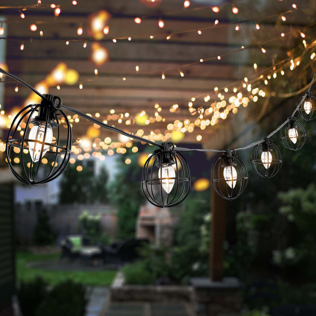 Safavieh Garnet LED Outdoor String Lights - Black