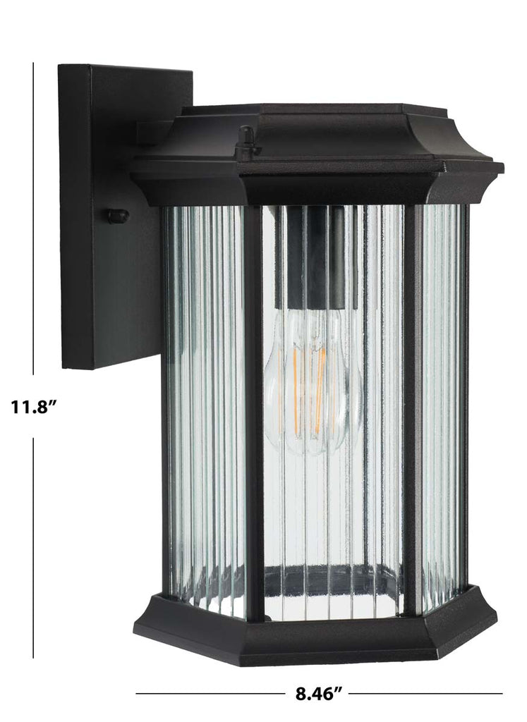 Safavieh Hylan Outdoor Wall Sconce - Black (Set of 2)