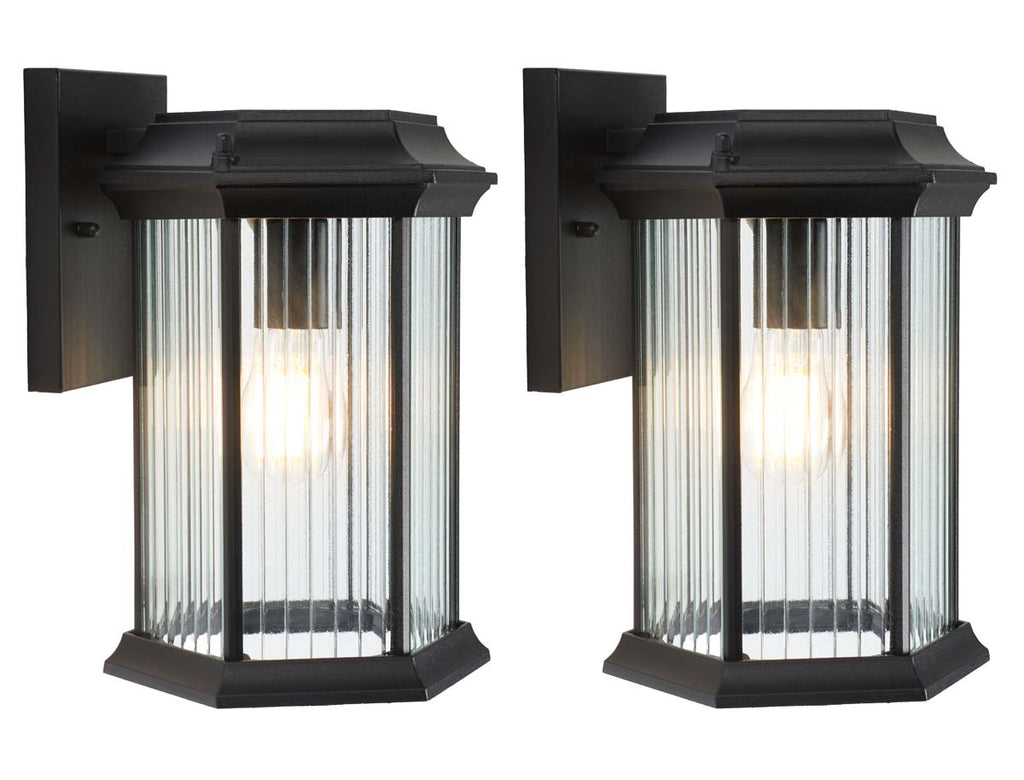 Safavieh Hylan Outdoor Wall Sconce - Black (Set of 2)