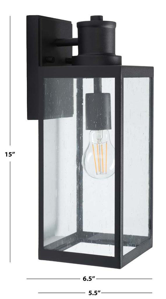 Safavieh Agni Outdoor Wall Sconce - Black (Set of 2)