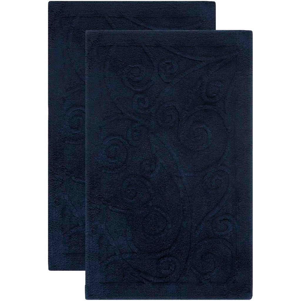 Safavieh Vine Scroll Bathmat  - Navy