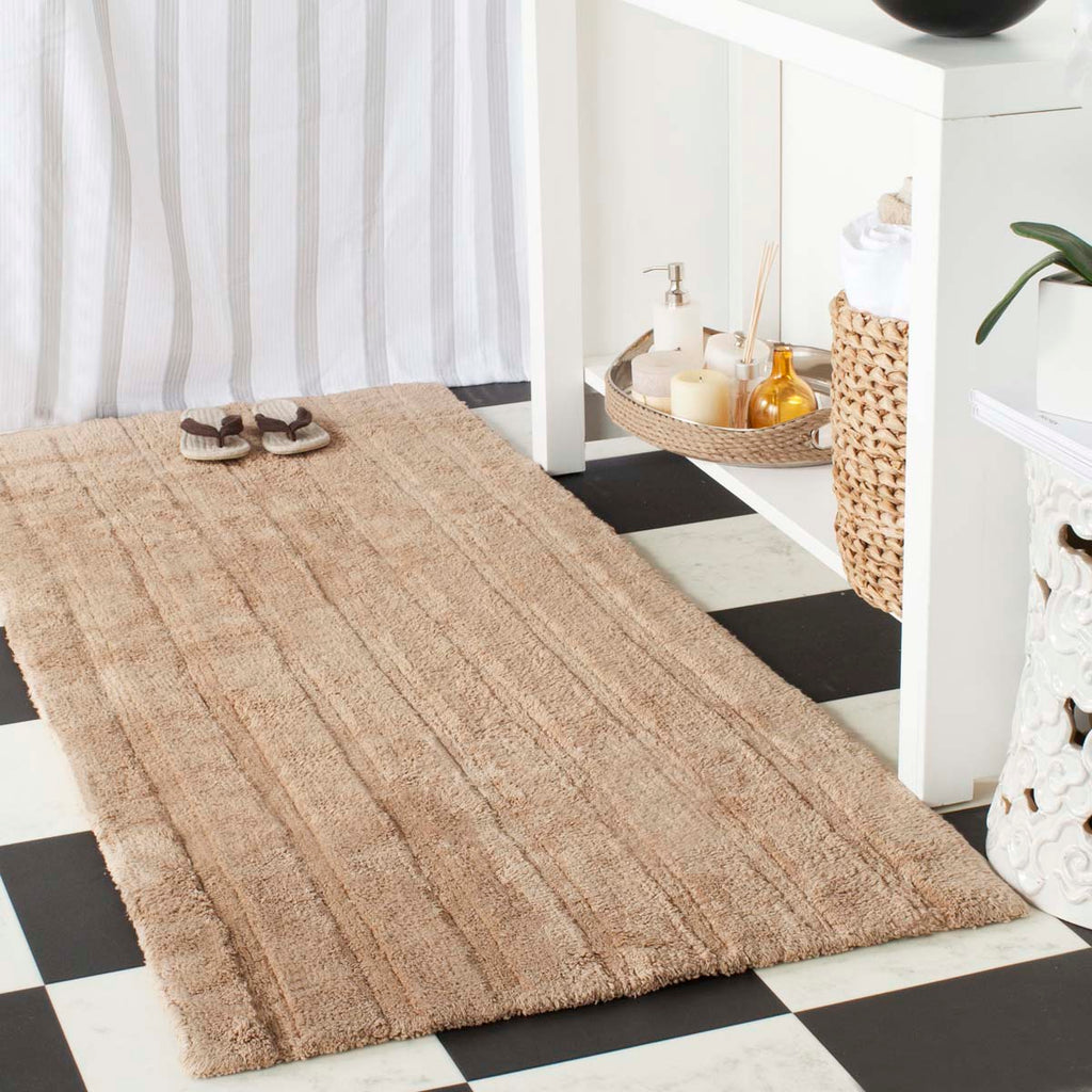 Safavieh Spa Stripe Tufted Bathmat - Camel