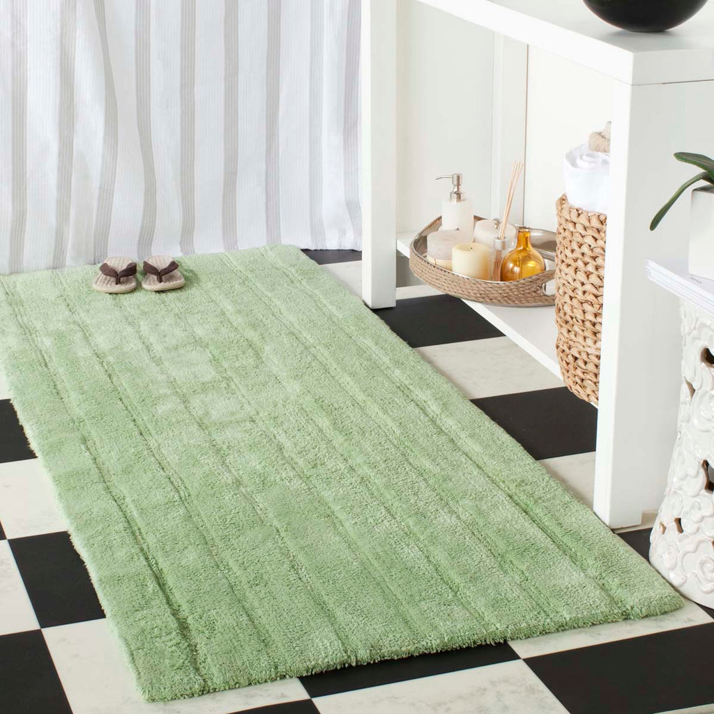 Safavieh Spa Stripe Tufted Bathmat  - Light Green