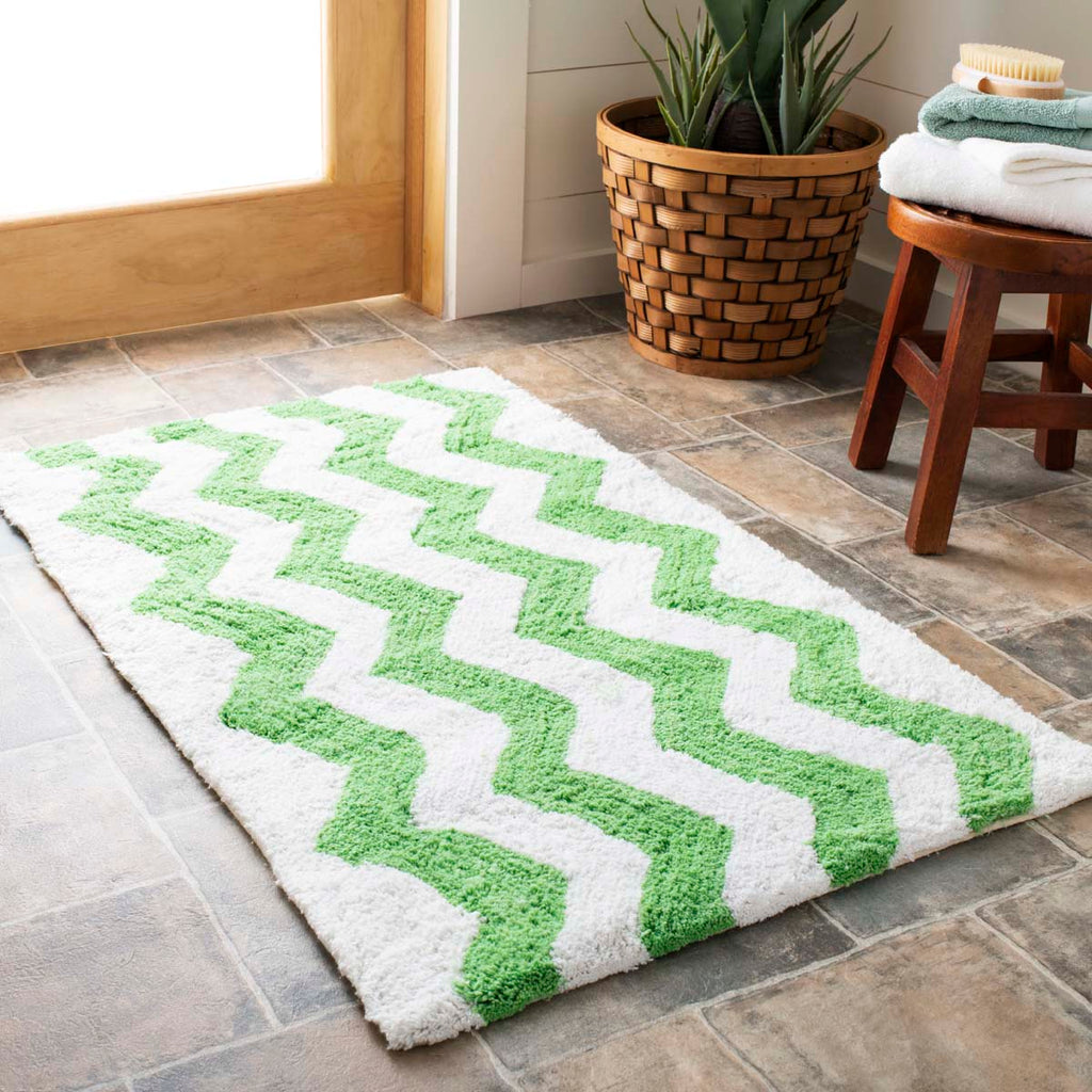 Safavieh Chevron Tufted Bathmat-Key Lime (Set of 2)