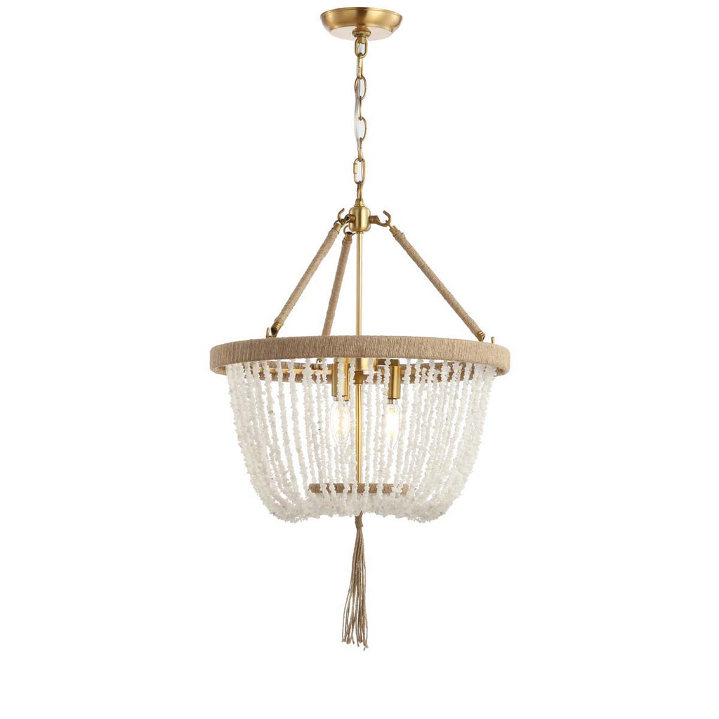 Safavieh Cydney Pendant-Brass Gold/White