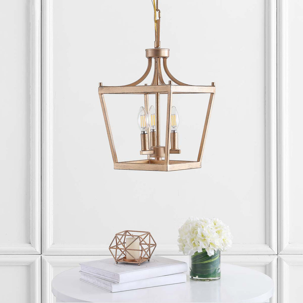 Safavieh Larton 3Lt Pendant-Gold Painted