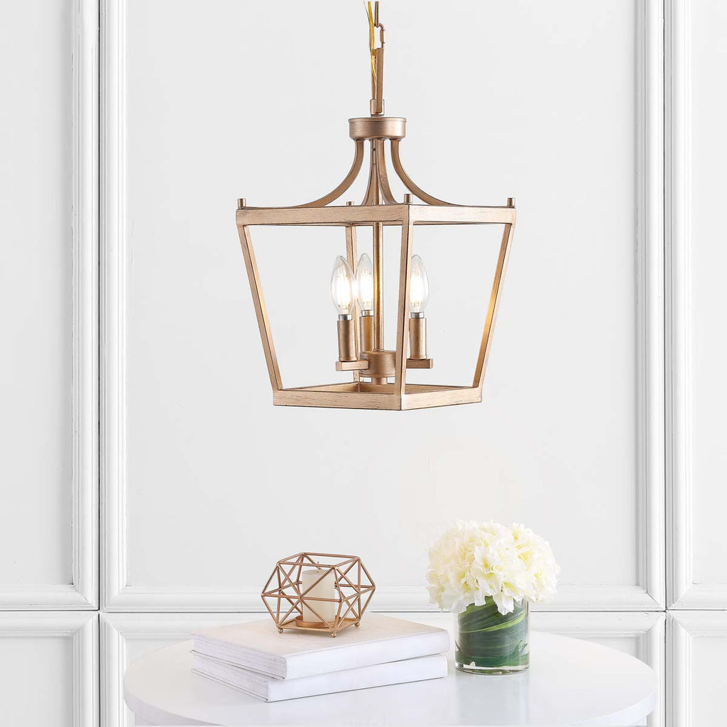 Safavieh Larton 3Lt Pendant-Gold Painted