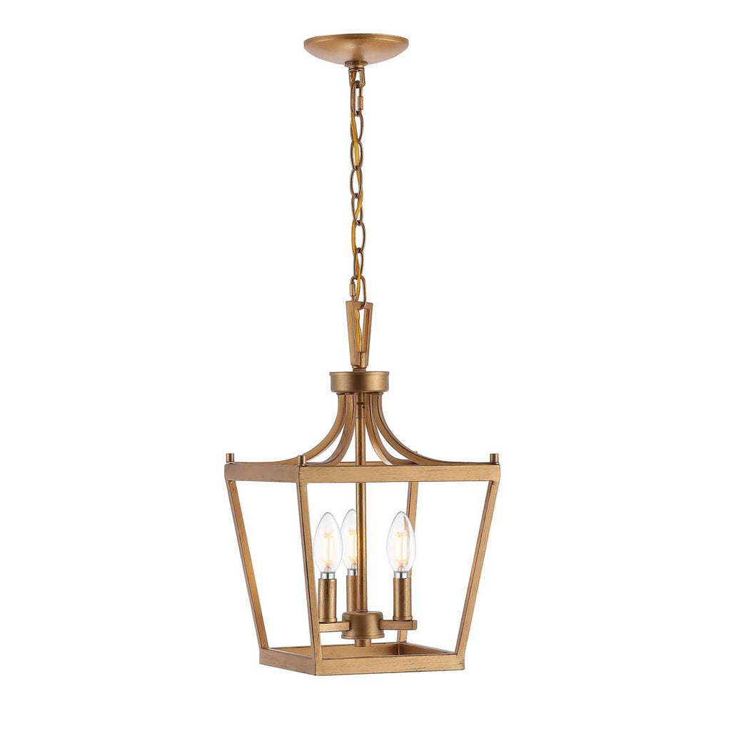 Safavieh Larton 3Lt Pendant-Gold Painted