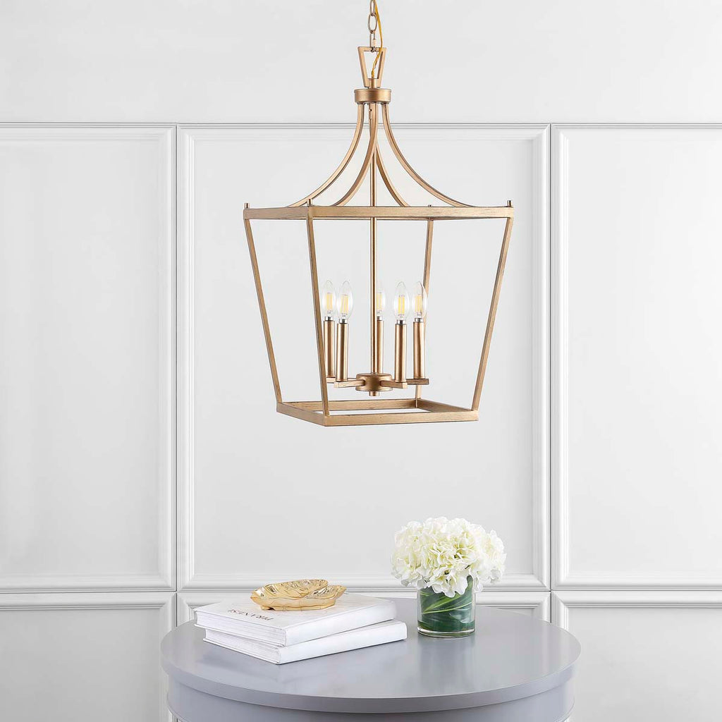 Safavieh Kenris 5Lt Pendant-Gold Painted