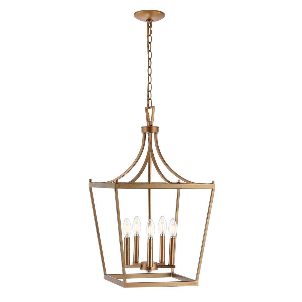 Safavieh Kenris 5Lt Pendant-Gold Painted