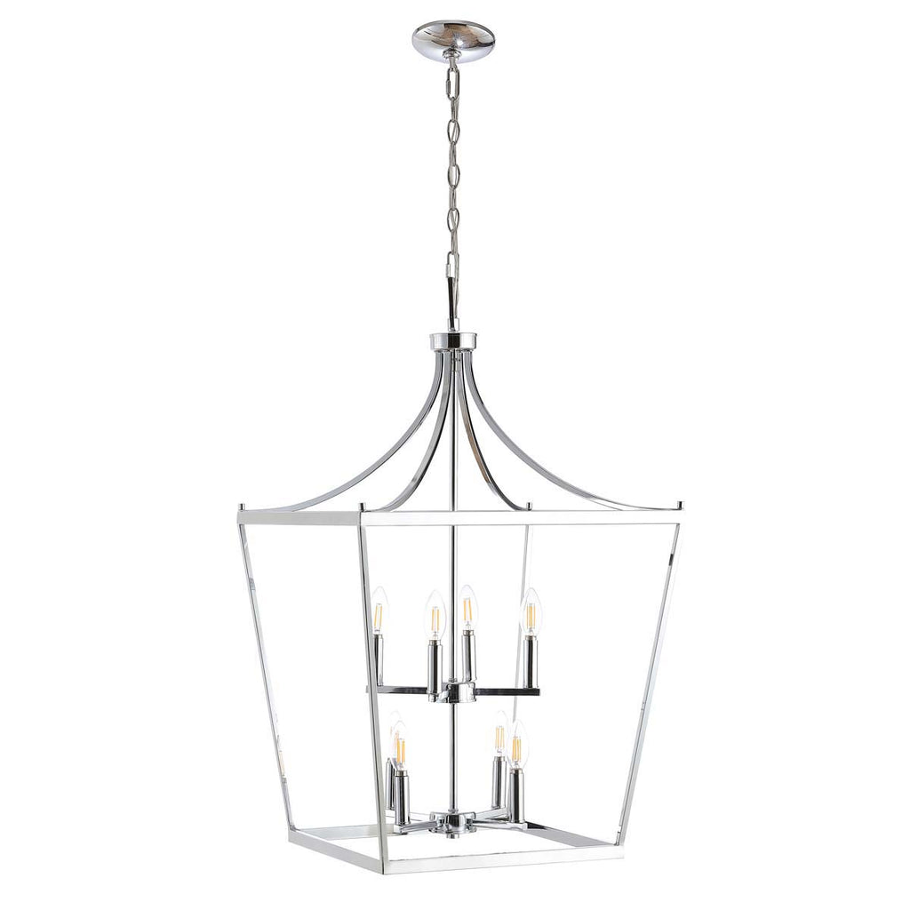 Safavieh Vallor 8Lt Pendant-Chrome